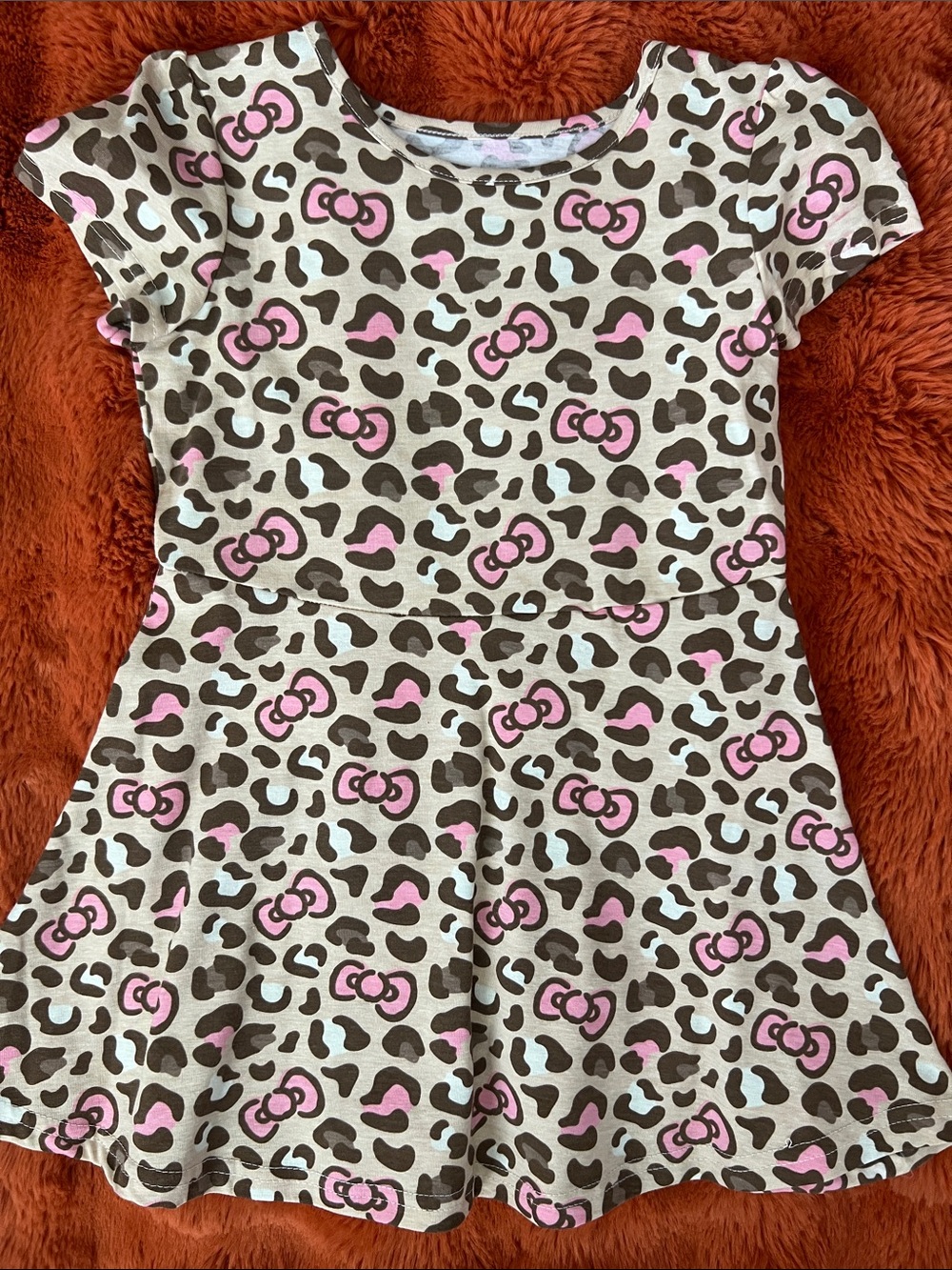 Sanrio Pink, Brown & White Leopard Print Hello Kitty Dress